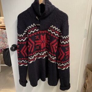 Vintage Polo Ralph Lauren Wool Fair Isle Knit Sweater Snowflake Ski Size XXL
